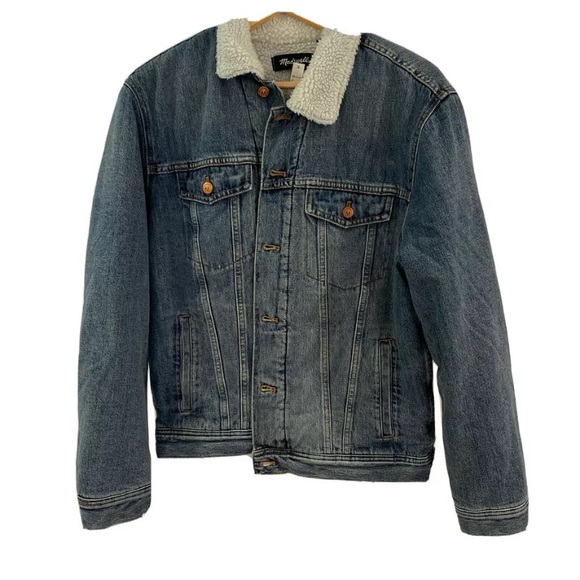 Madewell Jackets & Blazers - NWT Madewell Sherpa Denim Jean Jacket Size Large
